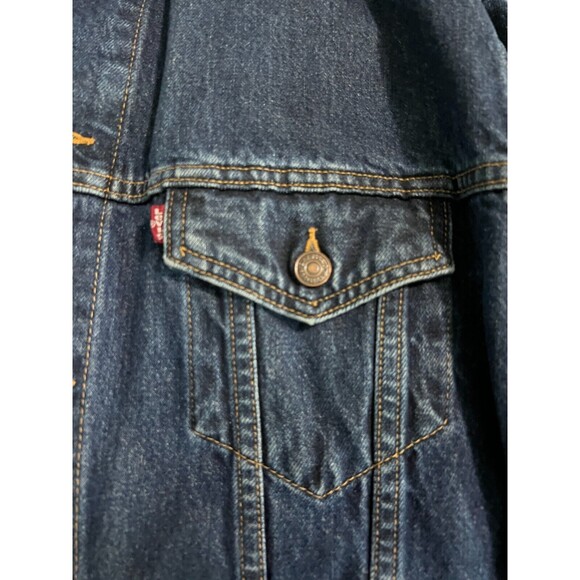 Vtg Levi's Jean Jacket Mens XL Denim 90s 70507 Made In Mexico Trucker Med Wash - Picture 12 of 16